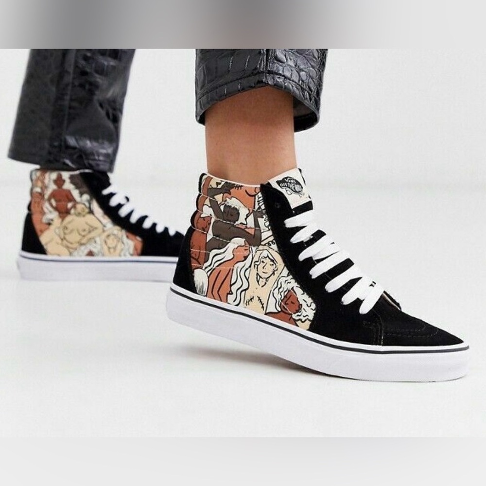 Vans Breast Cancer Awareness Lady Ladi Sk8-Hi Black Skate High Shoes Sneaker 8.5